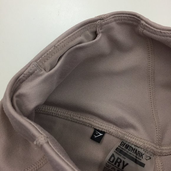 GYMSHARK Light Mauve Pink Dry Moisture Wicking Sheer Mesh Insert Leggings Pants - Picture 3 of 13